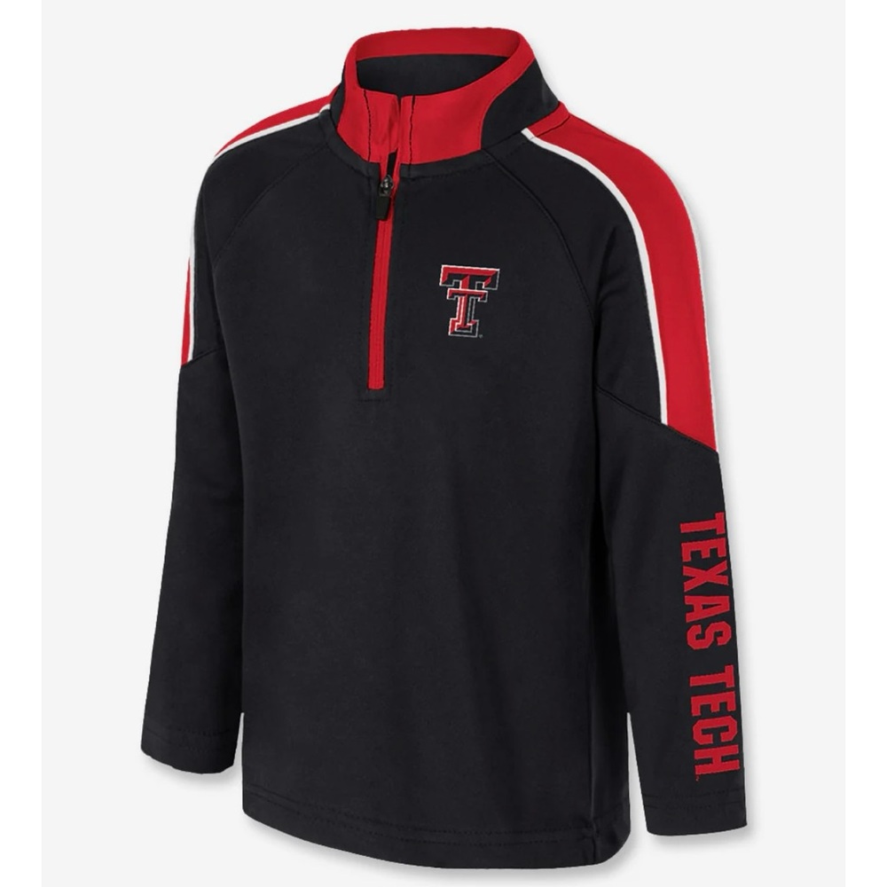 Texas Tech Kids Quarter-Zip Pullover - Black and Red